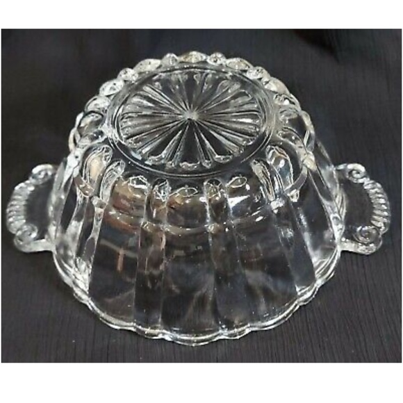 Vintage ANCHOR HOCKING Clear Glass Flower Bowl - Picture 3 of 3